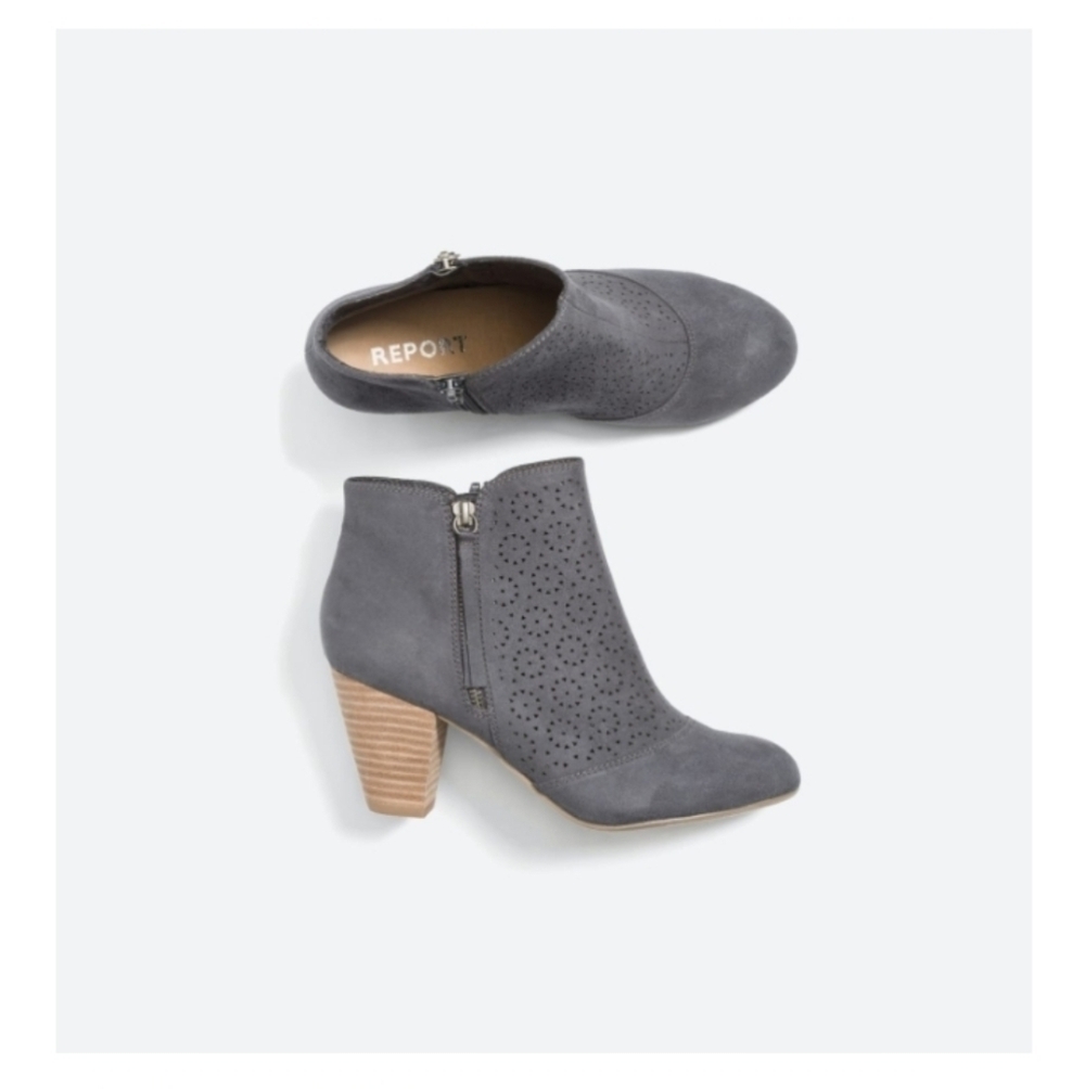 Report Fotwear Merle Faux Suede Perforated Booties